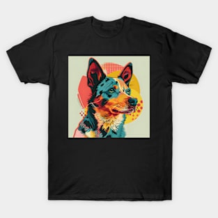 70s Australian Terrier Vibes: Pastel Pup Parade T-Shirt
